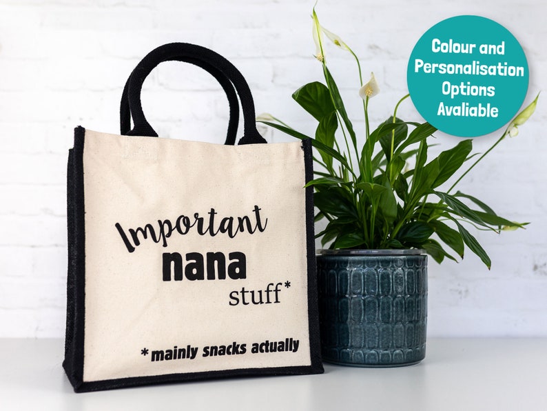 Important Nana bag, Mothers day gift, Gift for Nana, Mother's Day gift for Grandma, Personalised present, Grandma gifts 