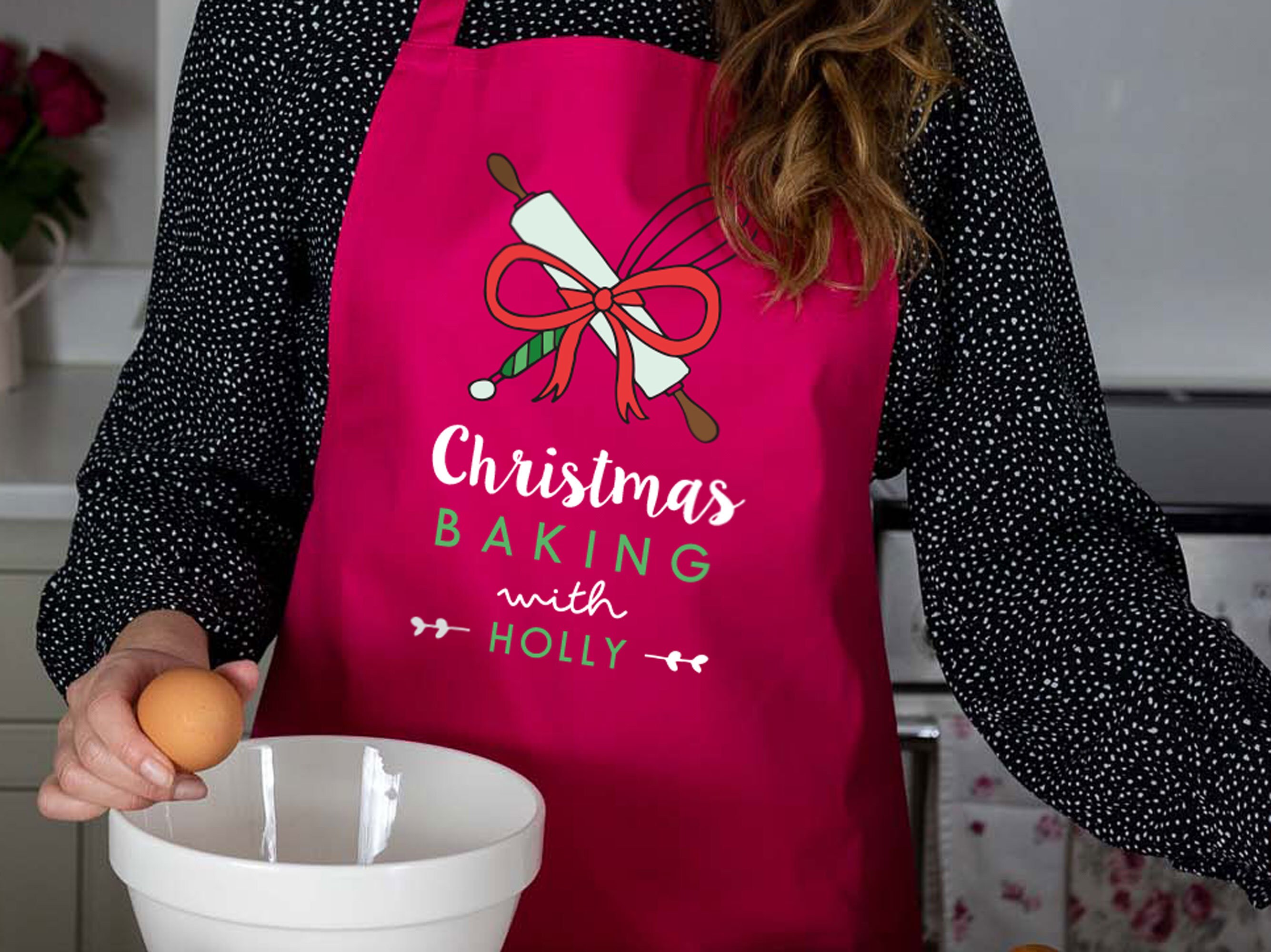 Grembiule Natalizio Divertente Unisex Con Babbo Natale - Per Cucina, Forno E Barbecue