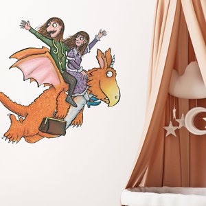 Zog with Gadabout & Pearl wall sticker, Zog wall sticker, Zog wall decal, Zog wall decor, Gruffalo and Friends wall sticker