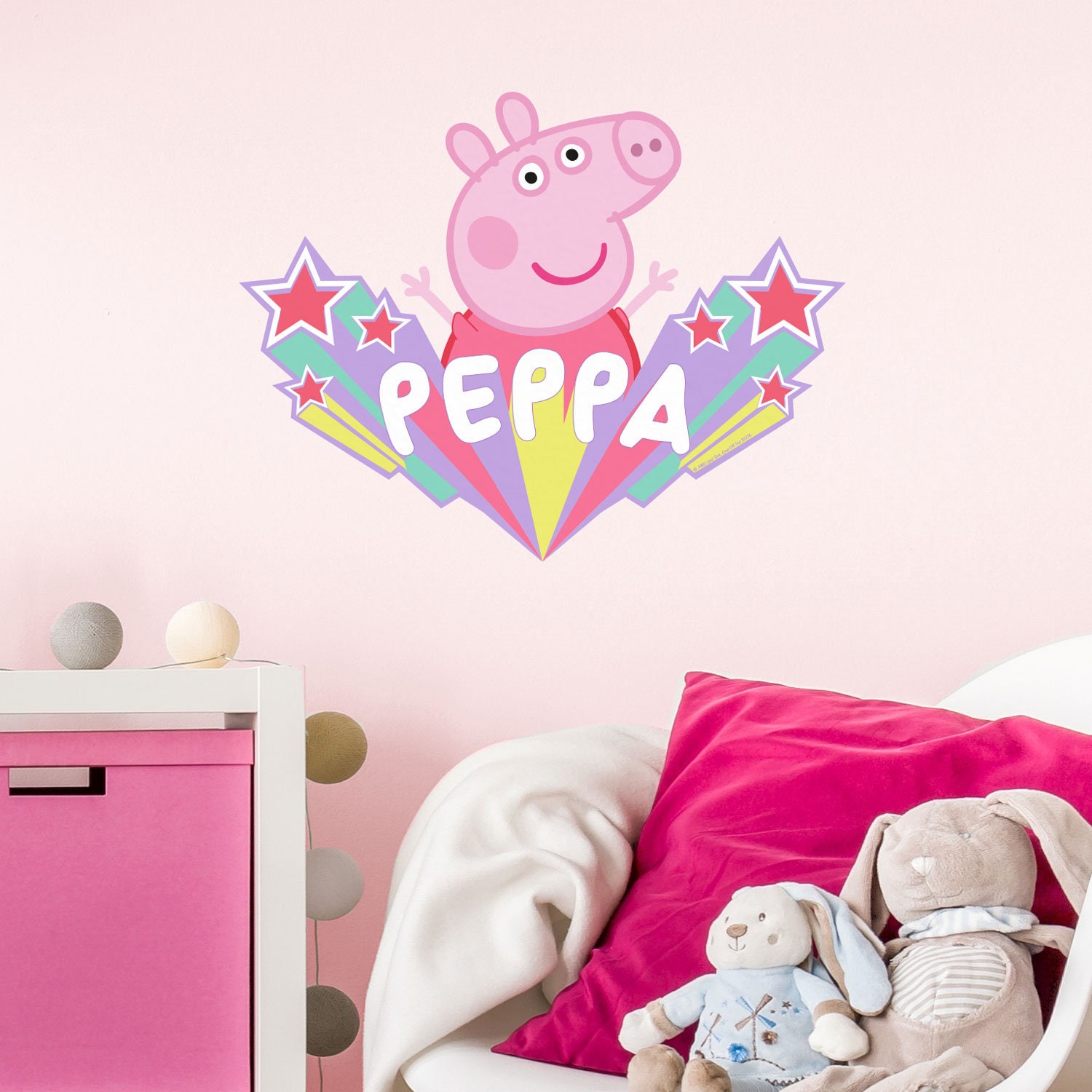 Peppa Pig Starburst Wall Sticker Peppa Pig Wall Decal Etsy UK