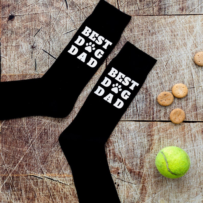 Best Dog Dad socks, Fathers Day gift, gift for dad, dog owner gift image 3