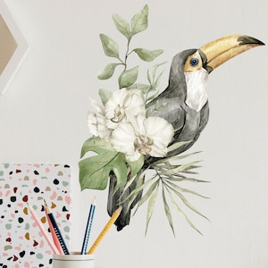 Adhésif décoratif Mural Toucan aquarelle