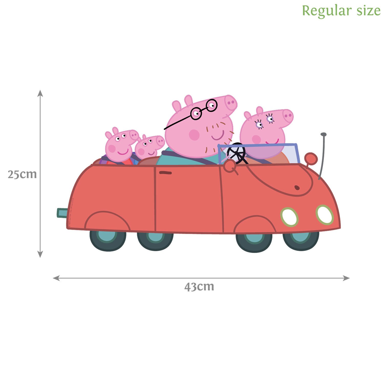 Peppa Pig Car Wall Sticker Peppa Pig Wall Decal Etsy UK