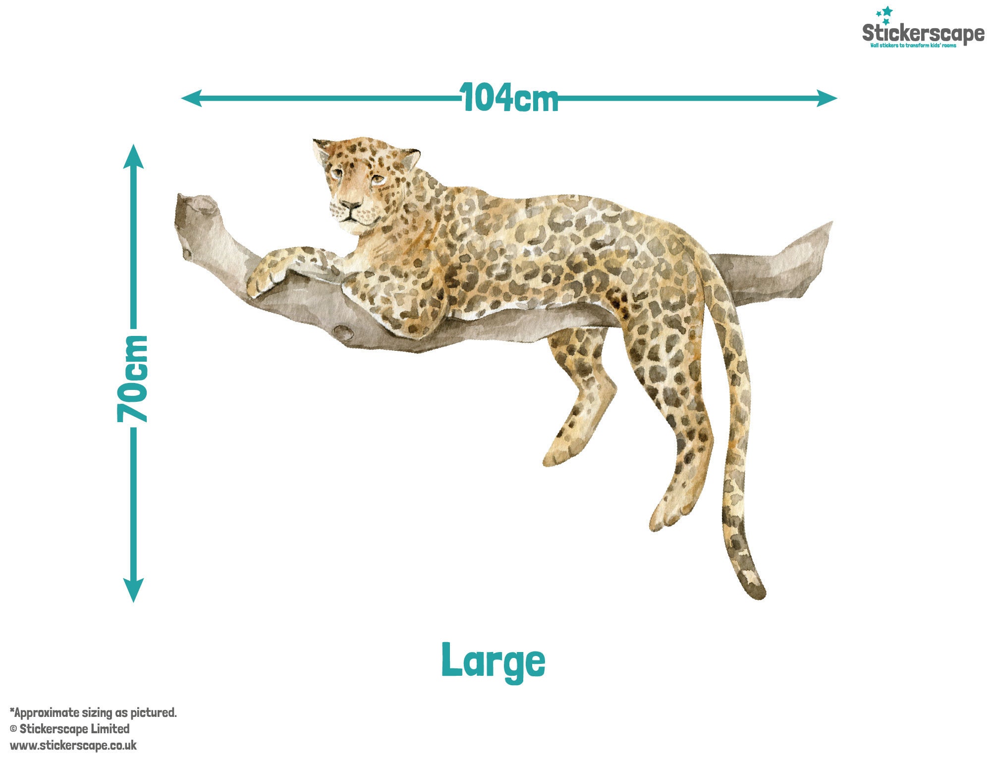 Resting Cheetah Wall Sticker Pack Jungle Wall Stickers Etsy UK