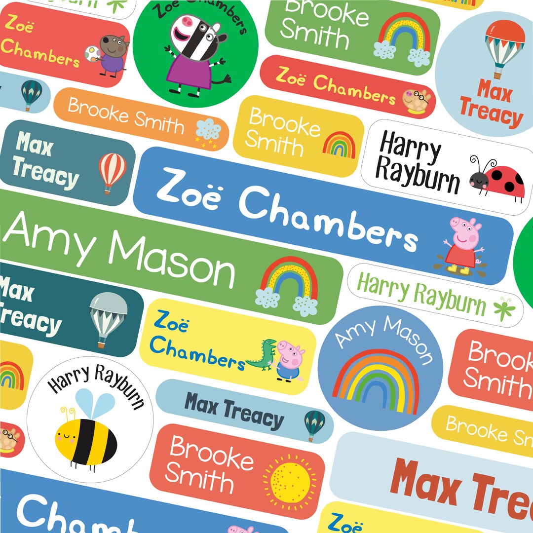 Stick on and Iron on Name Labels 171 Labels or 46 Labels, Children's