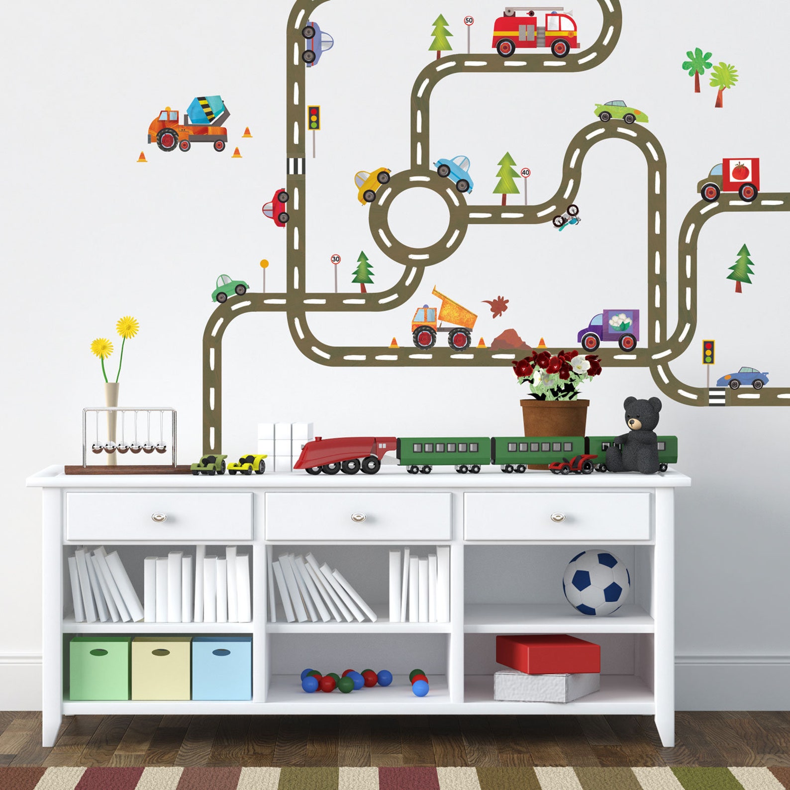 Design your own road map wall sticker pack | Etsy