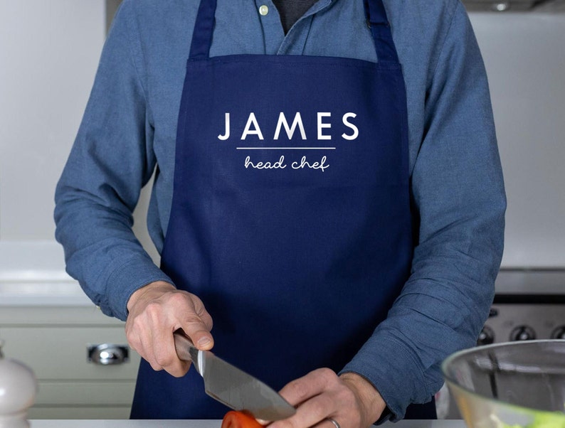 personalised apron head chef father's day gift gift for dad
