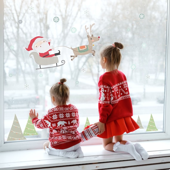 Adesivo Natale Babbo Natale e la sua lista dei regali - Sticker adesivo