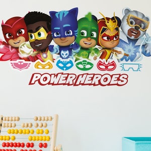 PJ Masks Power Heroes Wall Sticker, PJ Masks Wall Sticker, PJ Masks ...
