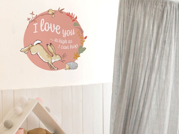 Stickerscape Guess How Much I Love You Wall Stickers (I Love You - Large) | Nursery Wall Stickers, Woodland Wall Stickers, Nursery Wall Decor| Easy To - View #3