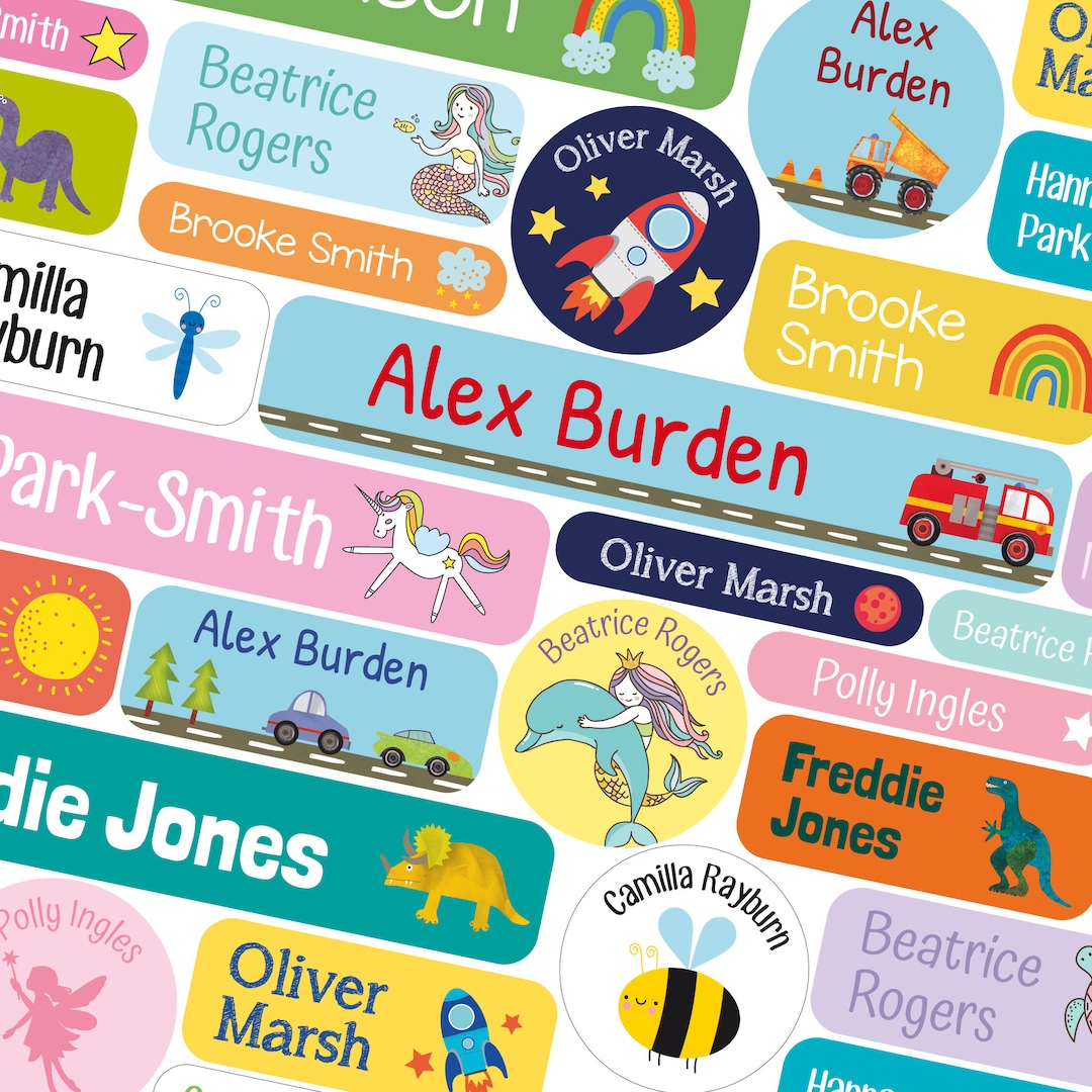 Stick on Name Labels 136 Labels Children's Name Labels, School Labels