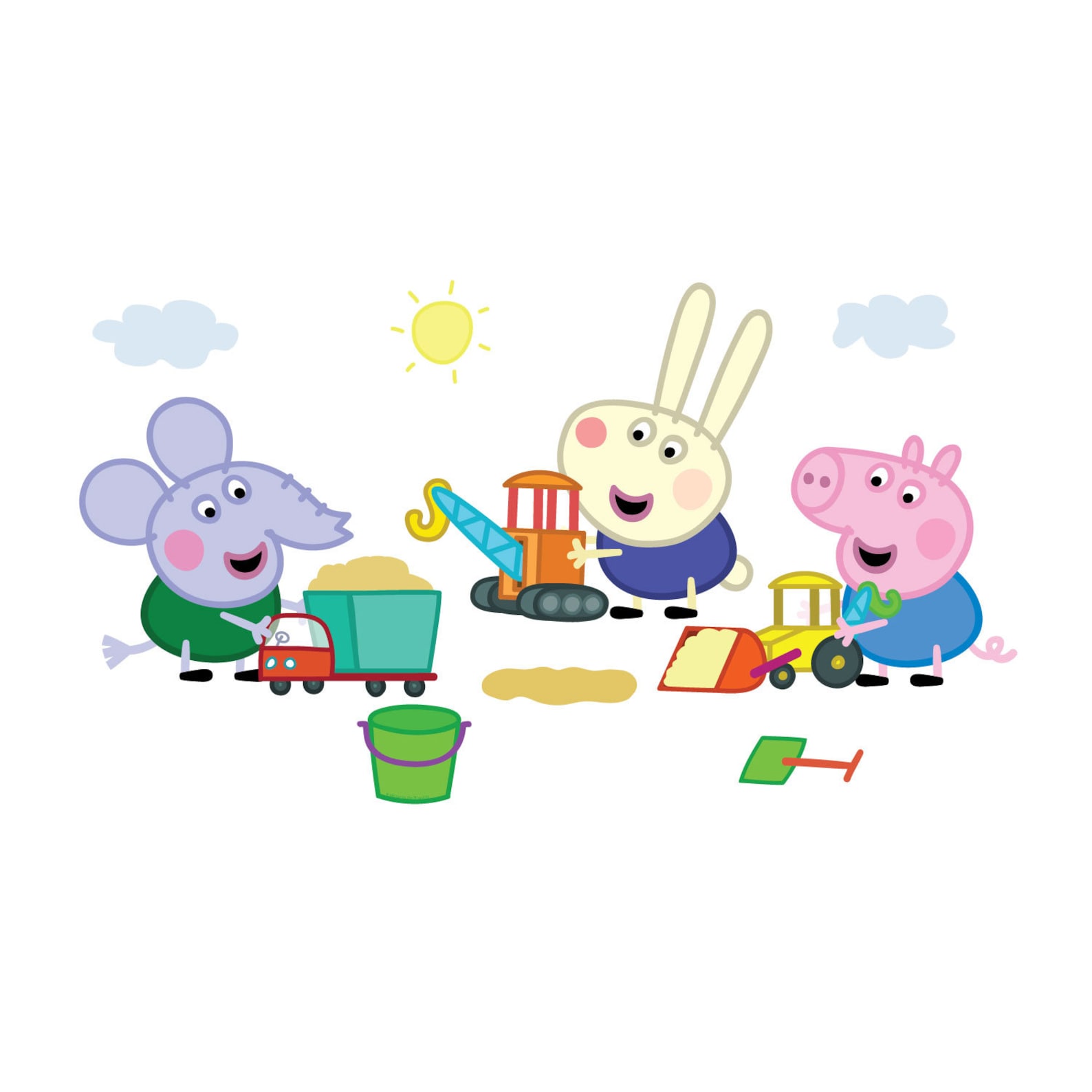 Peppa Pig George and Friends Wall Sticker, Peppa Pig Wall Decal - Etsy