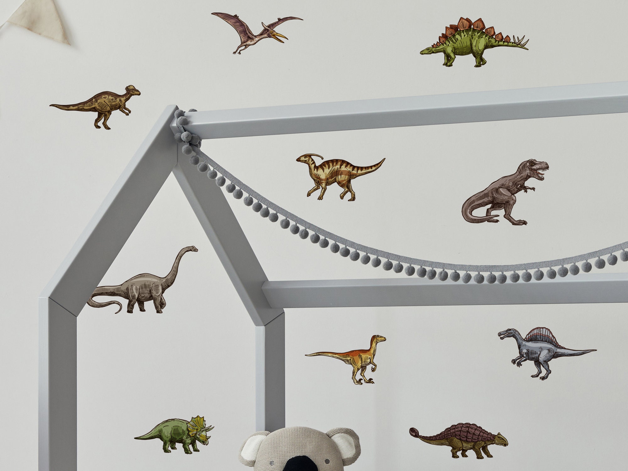 Dinosaur Wall Stickers Dinosaur Wall Decals Dinosaur Etsy UK