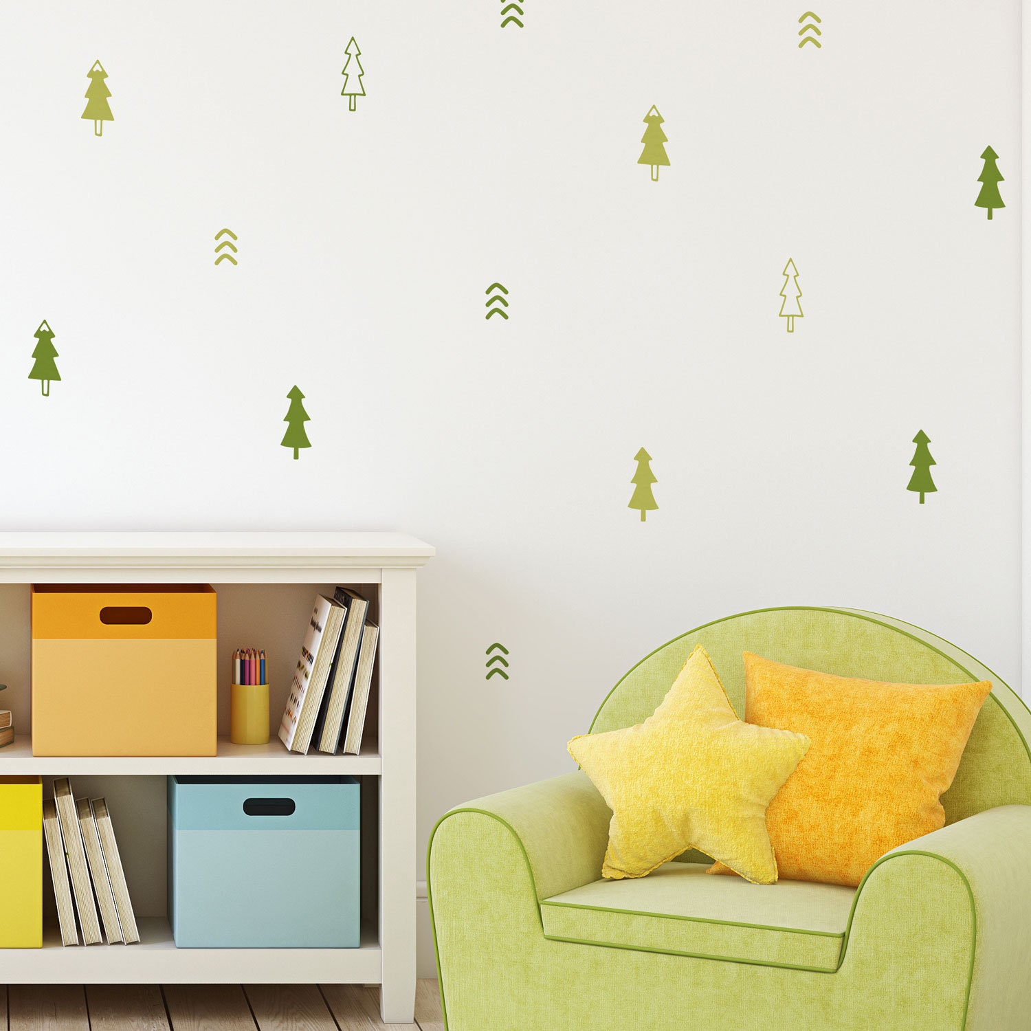Prison Tree Sticker Pine Tree Forest Wall Sticker Pack, Forest Wall Decal - Etsy