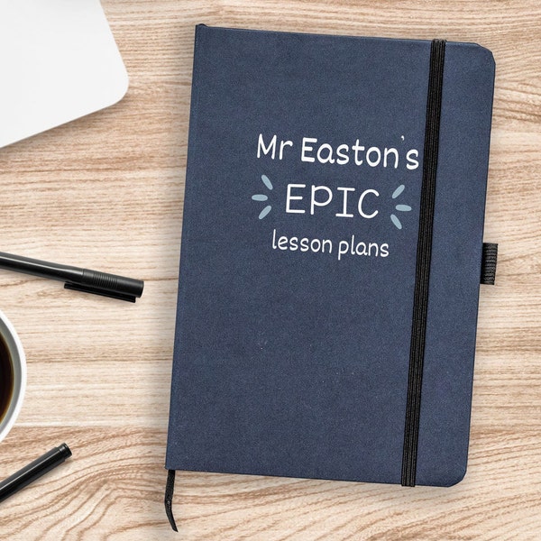 Personalised Notebook, Epic Lesson Plans Notebook, Personalised Teacher Gift, Christmas Gift Idea