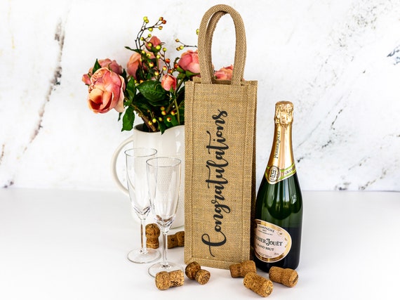 Congratulations Bottle Bag Wedding Gift Anniversary Gift