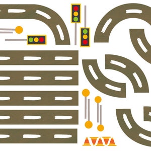 Design Your Own Road Map Wall Sticker Pack - Etsy