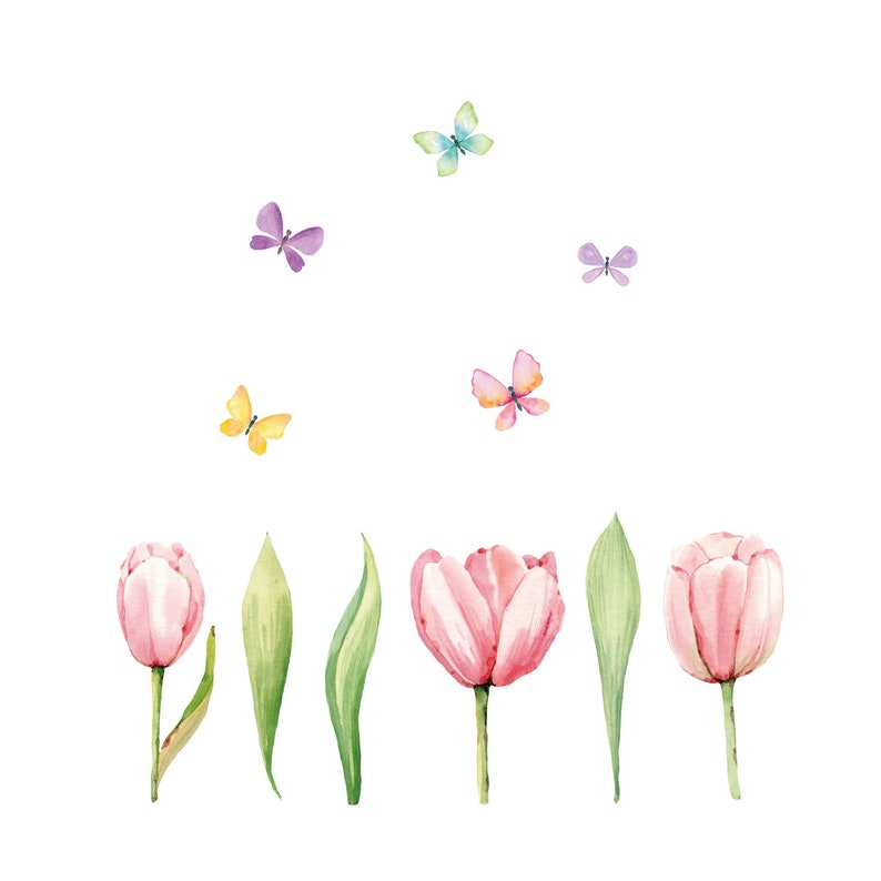 Tulip window stickers flower window stickers Etsy