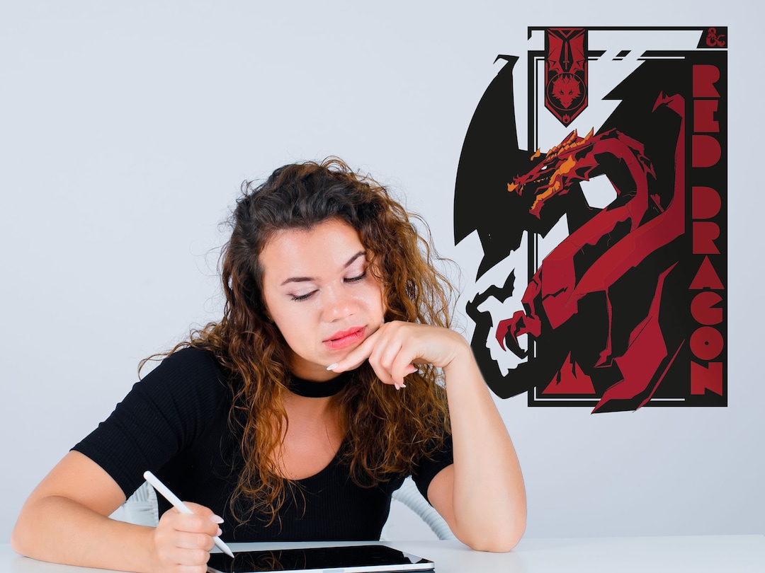 Visual Reference: D D Red Dragon Wall Sticker Dungeons And Dragons Wall