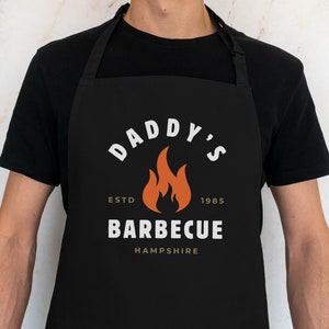 Personalised Barbeque Apron, BBQ Dad apron, BBQ Gift for Men, Father's day gift, Fathers day gifts, Personalised BBQ apron image 4