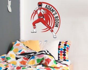 Power Rangers Characters Wall Sticker Set Kids Bedroom Decal - Etsy UK