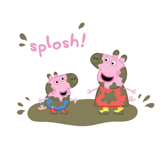 Peppa Pig y George Pig pegatina de pared splosh Peppa Pig - Etsy España Peppa Pig y George Pig pegatina de pared splosh Peppa Pig - Etsy España