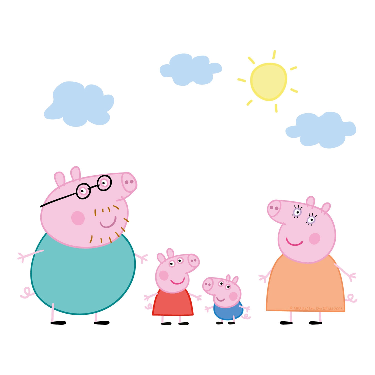 Peppa Pig & Family Window Sticker Pack Peppa Pig Window Etsy UK