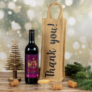 Thank you bottle bag, Teacher gift, End of term gift, Thank you gift, Teacher gift for Christmas