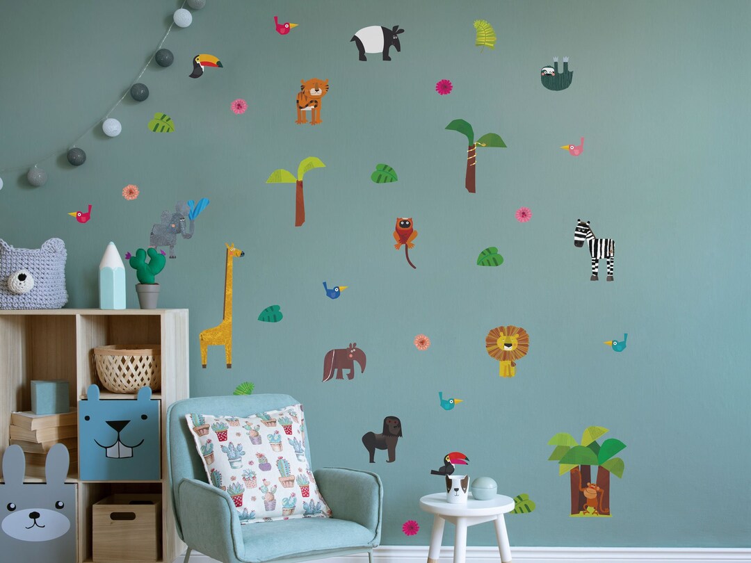 Jungle Wall Stickers, Jungle Wall Decals, Jungle Stickers for Walls