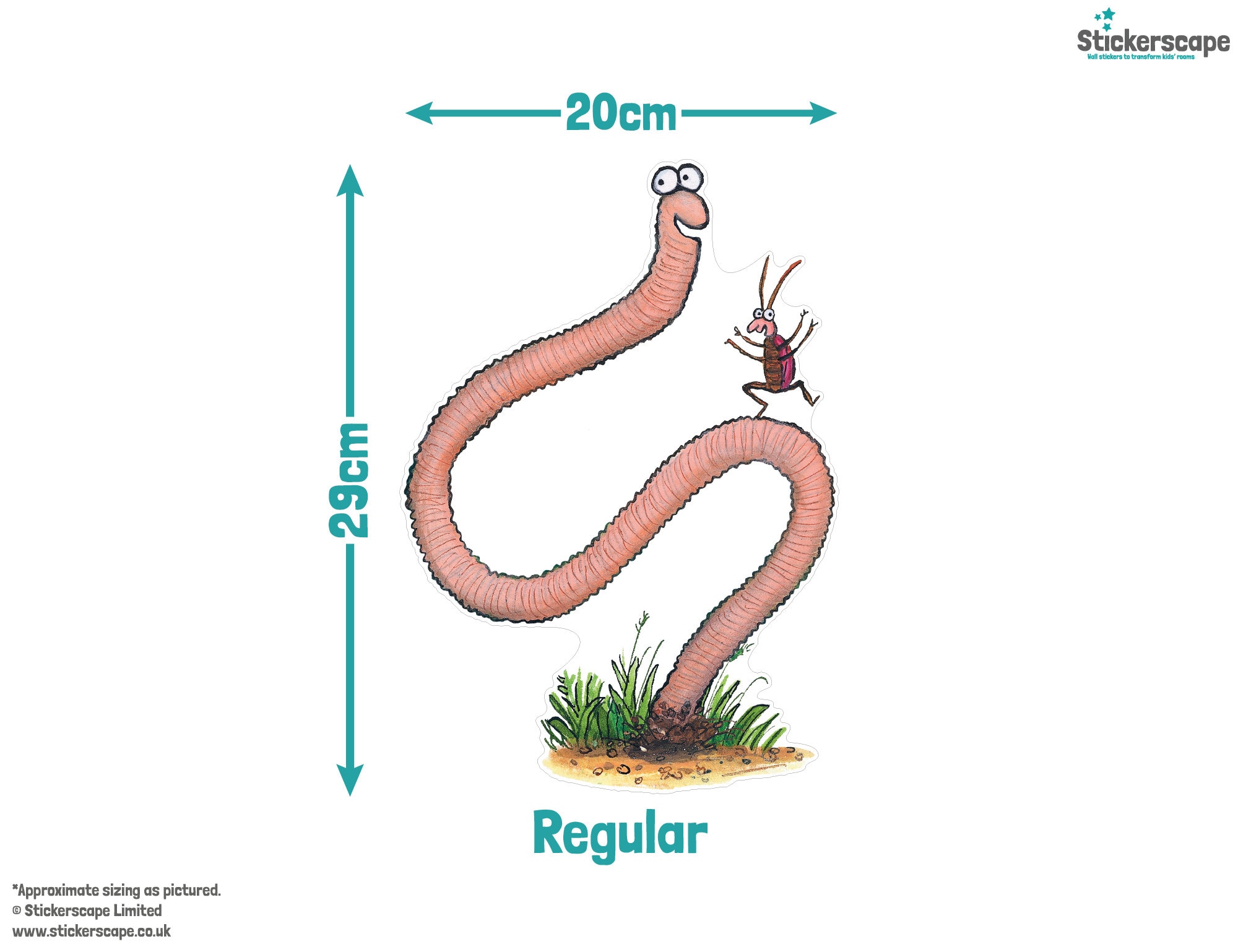 Superworm and Bug Window Sticker, Superworm Window Sticker, Superworm ...