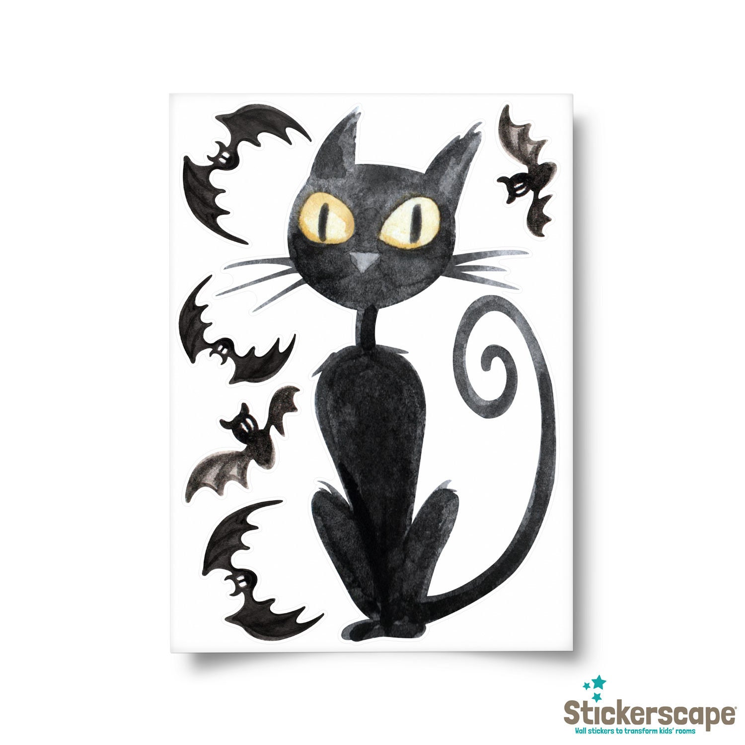 ALEGRE Adesivi Finestra Halloween - 6 Fogli (22 Pezzi) Con Pipistrelli, Gatti Neri E Ragnatele - PVC Elettrostatico Riutilizzabile