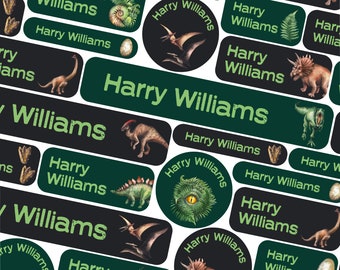 50 or 123 Stick On Name Labels, Jurassic Dinosaurs Name Labels, School Name Stickers, School Name Tags, Children’s Name Labels for Clothes
