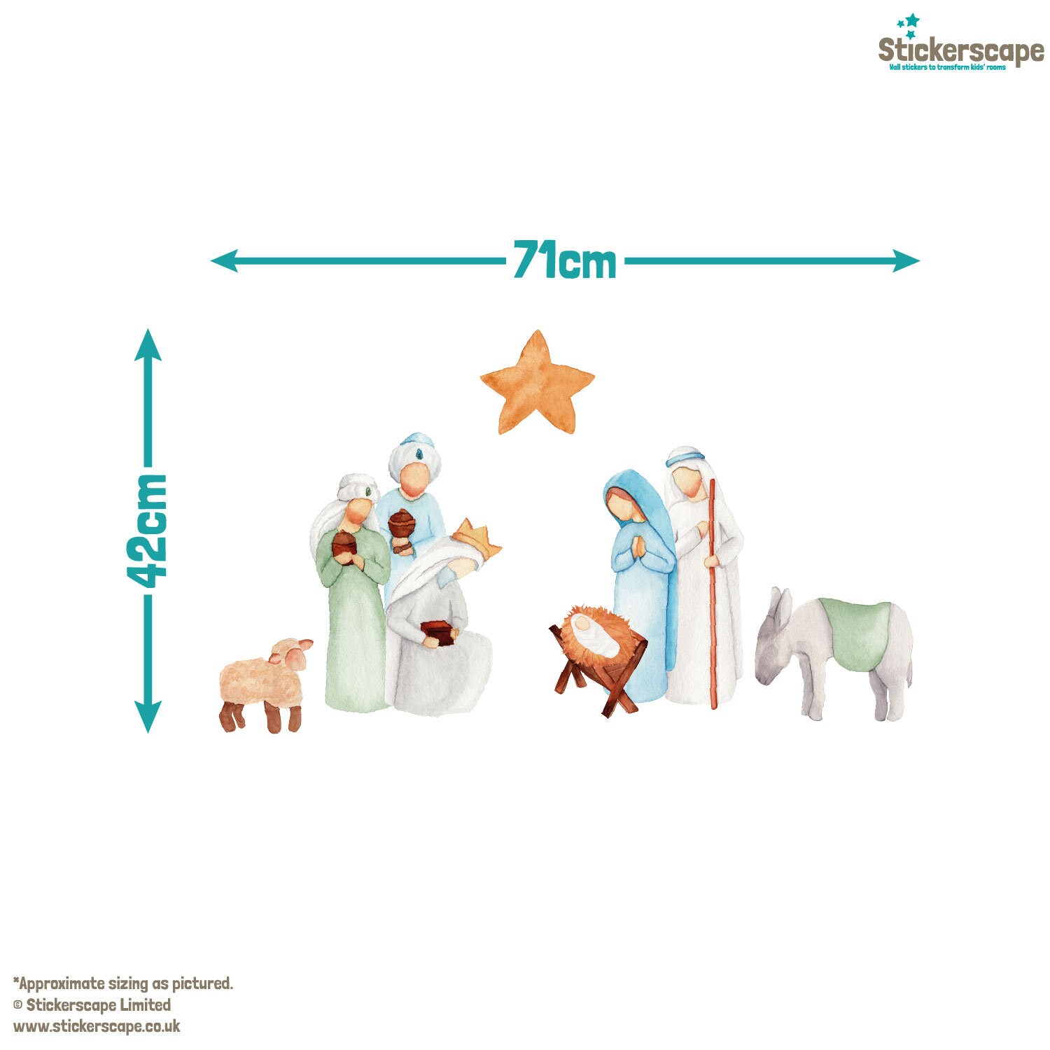 Nativity Window Stickers Christmas Window Stickers Nativity Etsy UK