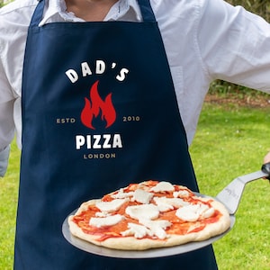 Personalised Pizza Apron, Dad apron, Father&#39;s day gift, Men&#39;s birthday gift, Pizza oven apron, Pizza apron