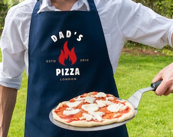 Personalised Pizza Apron, Dad apron, Father's day gift, Men's birthday gift, Pizza oven apron, Pizza apron