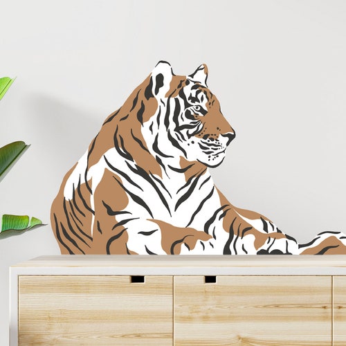 Tiger Wall Sticker Jungle Wall Stickers Safari Wall Etsy