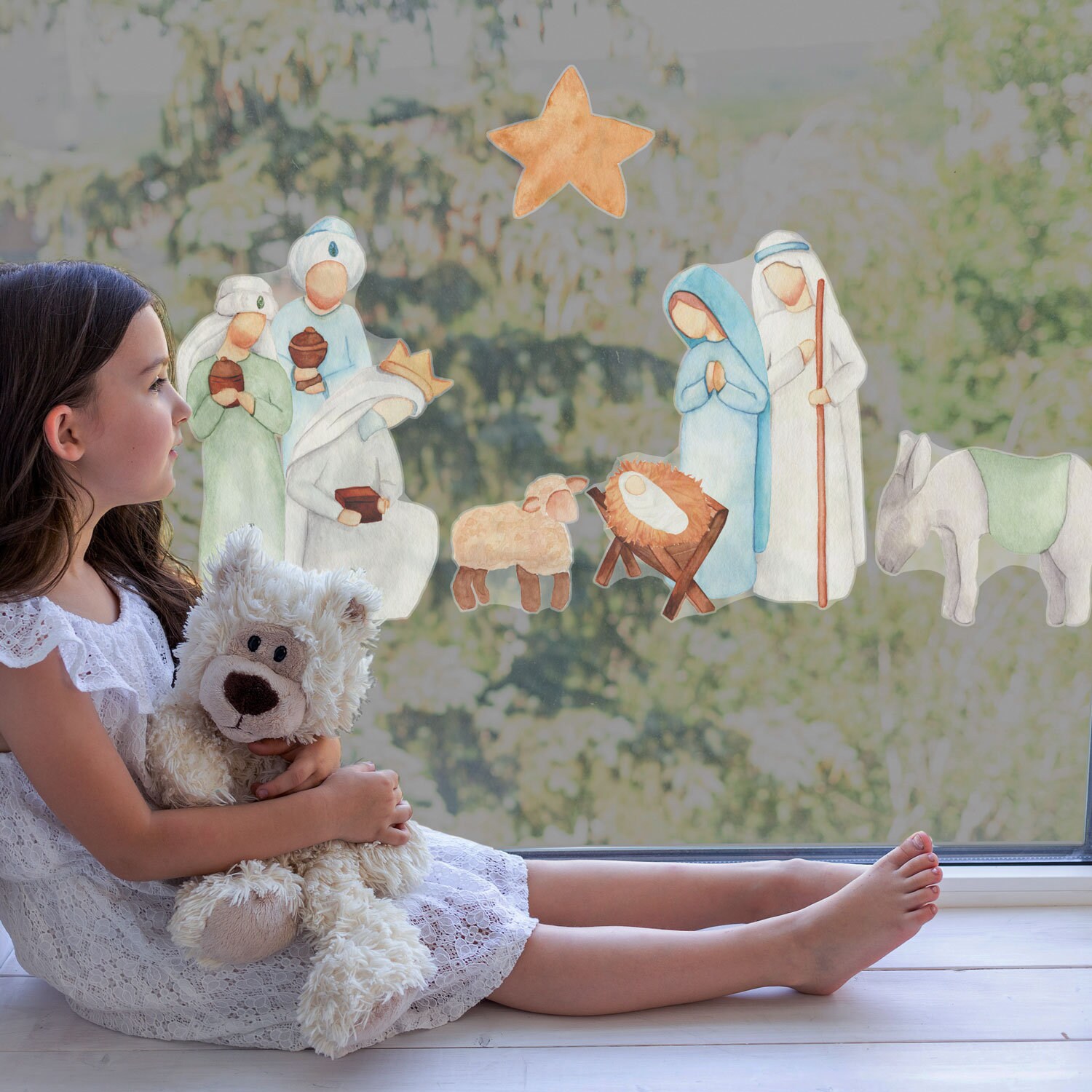 Nativity Window Stickers Christmas Window Stickers Nativity Etsy UK