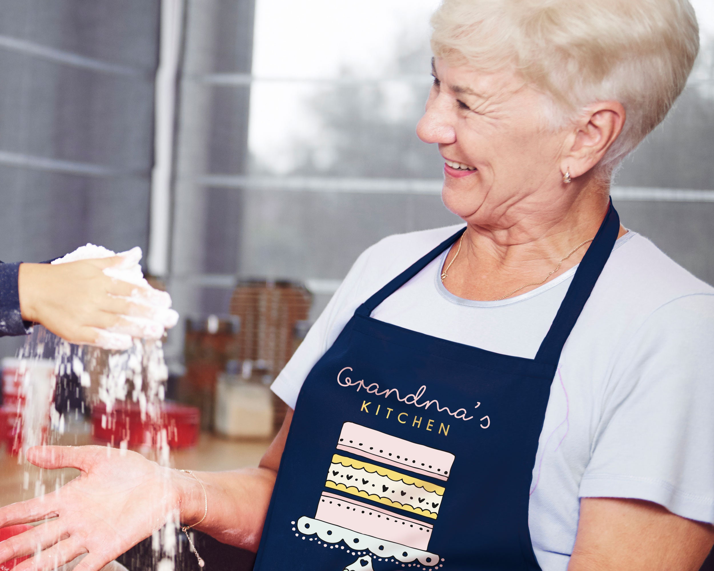 Tablier de Cuisine Personnalisé, Cadeau Fête Des Mères Pour Grand-Mère, Maman, Cadeaux Nan, Tablier 