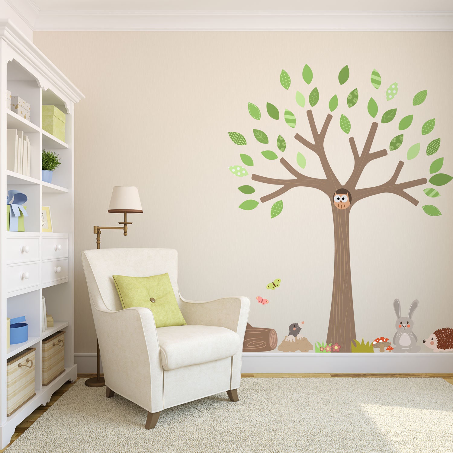 Autocollant Mural Arbre – Stickerscape – Déco Enfant, Forêt – Facile à Poser Et Retirer – Plusieurs Couleurs