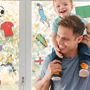Colour in Football window stickers, Football window sticker, Football window decal, Colour in Football window decals
