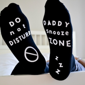Daddy Snooze Zone socks, Fathers Day gift, gift for dad, daddy gift, new dad gift