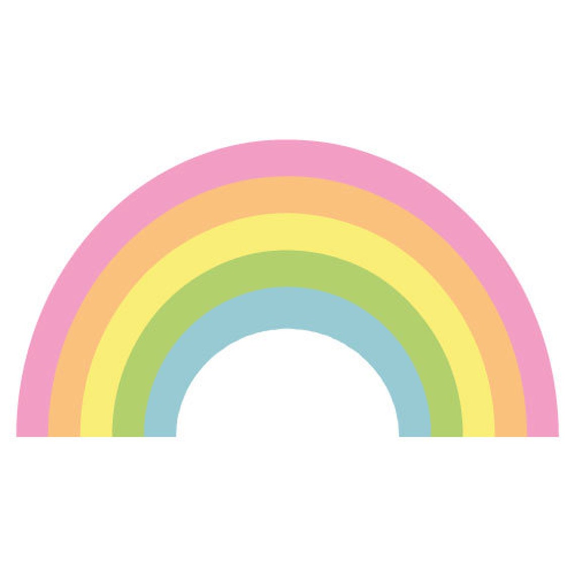 Pastel Rainbow Stickaround Wall Stickers Rainbow Wall Decal Etsy
