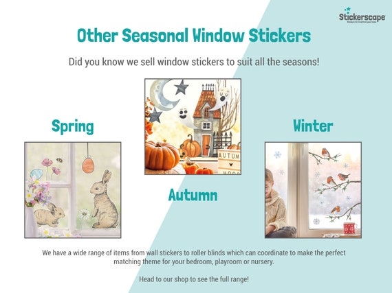 IMagitek Colorful Floral Flowers Dandelion Butterfly Window Clings