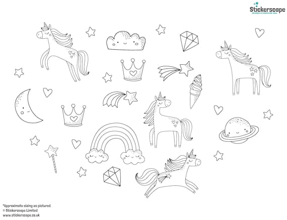 Adesivo Unicorno Per Interruttore Luci - 82x82mm, Autoadesivo, Design Fantasy Per Camera Bambini - Foto 11
