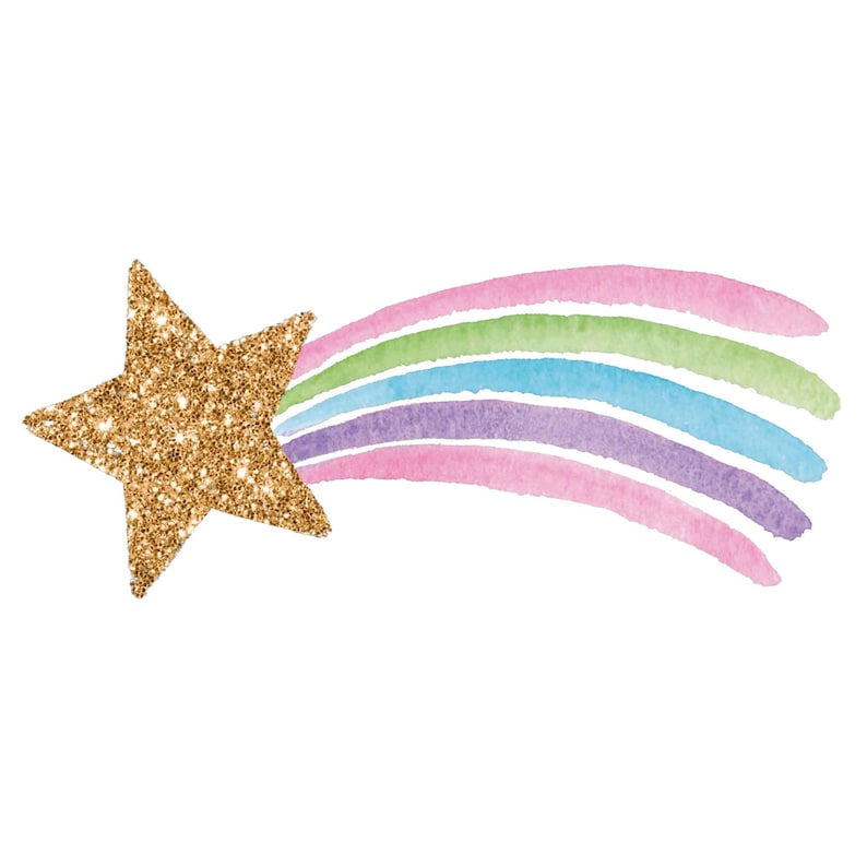 Shooting Star wall sticker, Shooting Star wall decal, Rainbow themed wall decor, Unicorn room wall sticker image 2