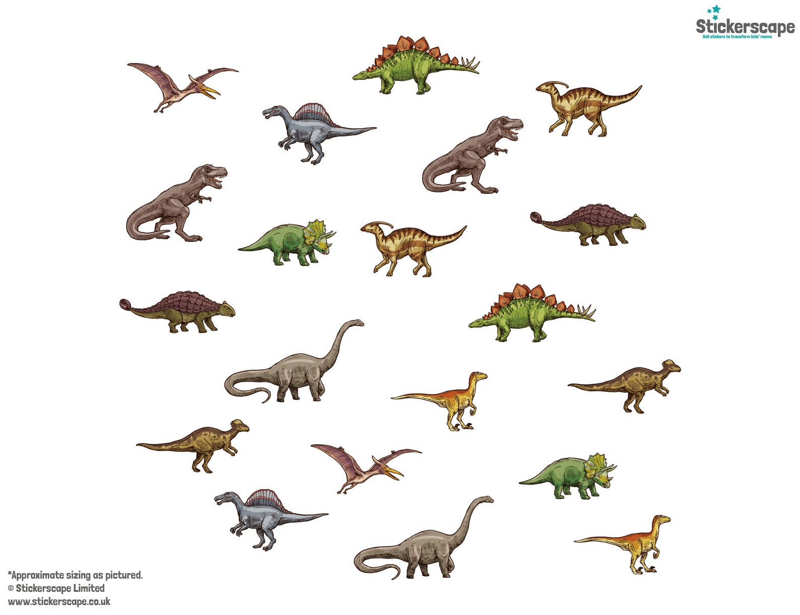 Dinosaur Wall Stickers Dinosaur Wall Decals Dinosaur Etsy UK