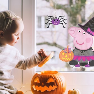 Peppa Pig Witch window sticker, Peppa Pig window sticker, Halloween Peppa Pig, Peppa Pig Halloween window sticker