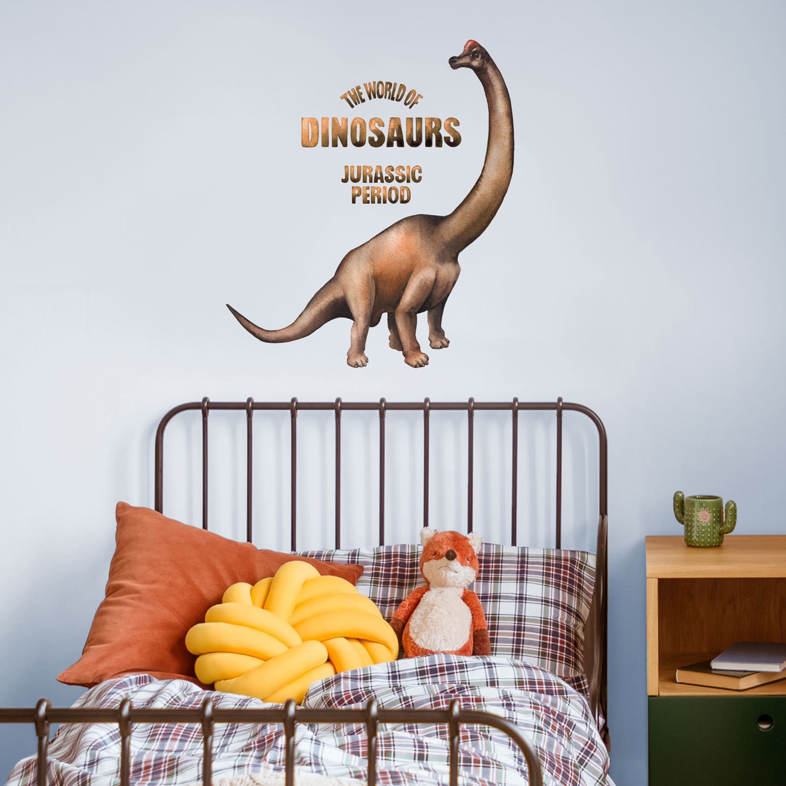 World of Dinosaurs - Brontosaurus Wall Sticker, Dinosaur Wall Decal - Etsy