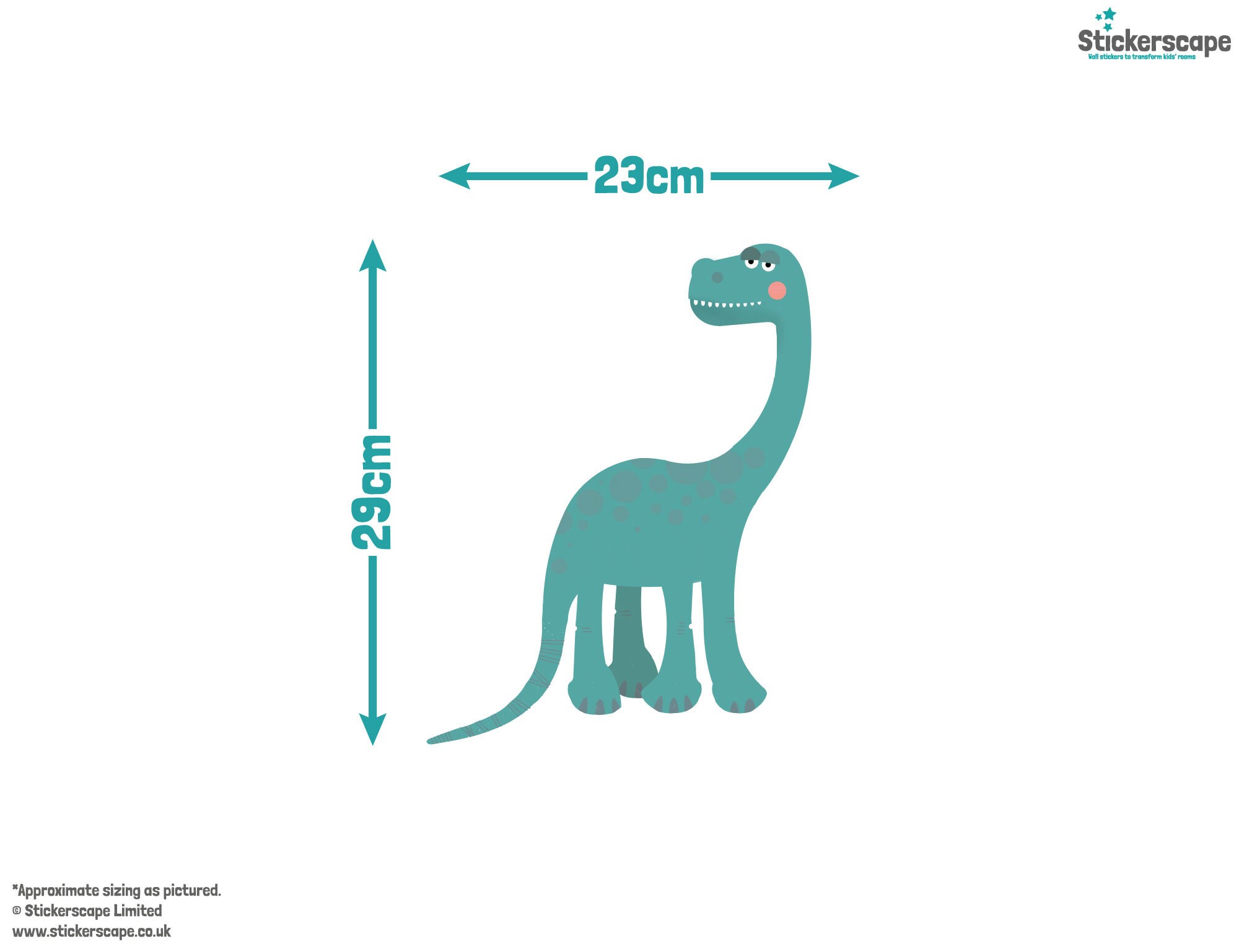 Friendly Dinosaur Wall Stickers Dinosaur Wall Decals Dino Etsy UK
