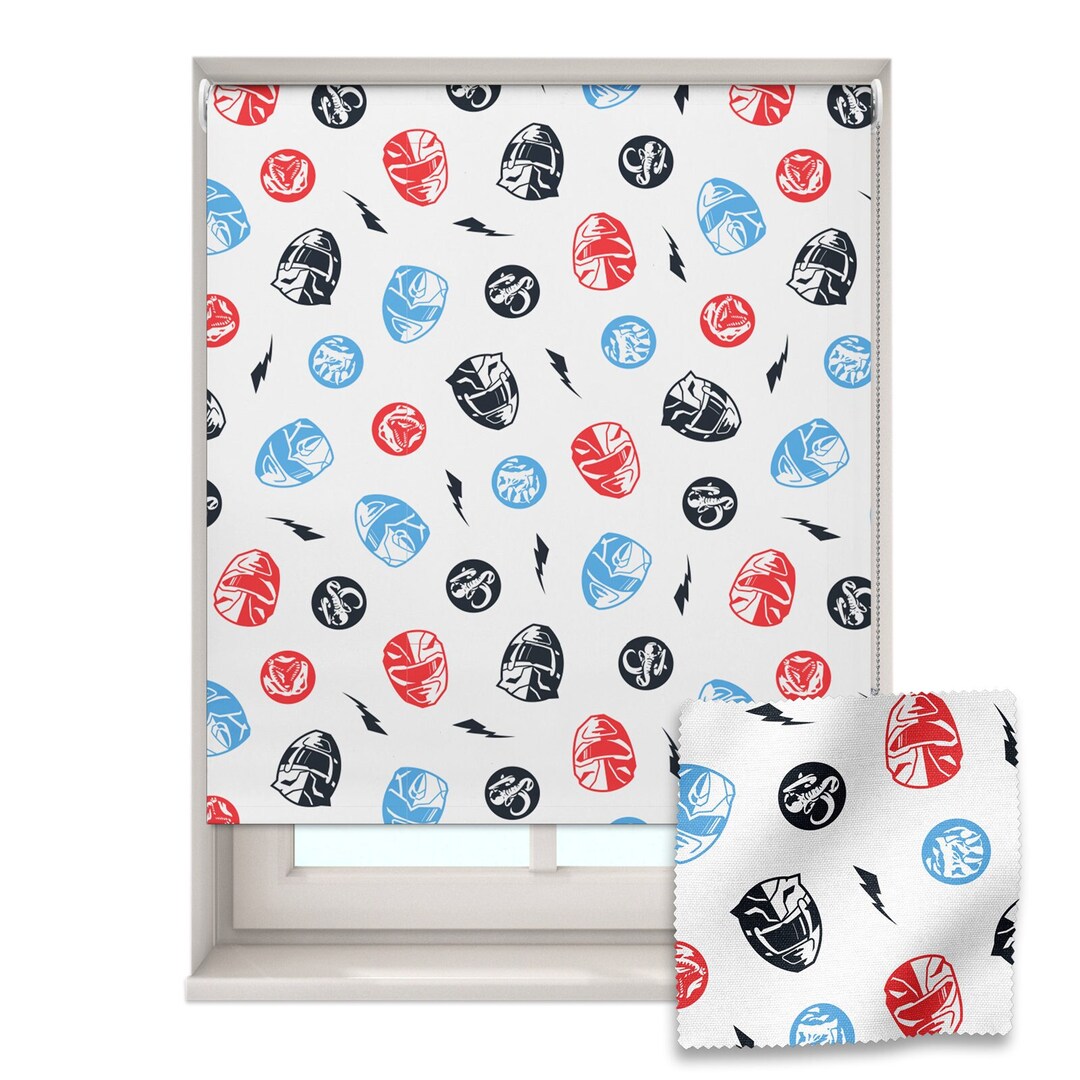 Light Power Rangers Roller Blind, Power Rangers Roller Blind, Made to ...